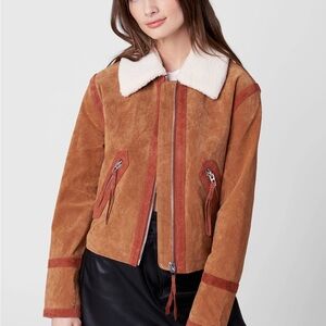 BLANK NYC faux fur leather jacket